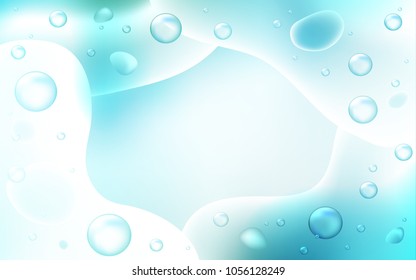 Light Blue, Green vector background with lava shapes. Colorful abstract illustration with gradient lines. New composition for your brand book.