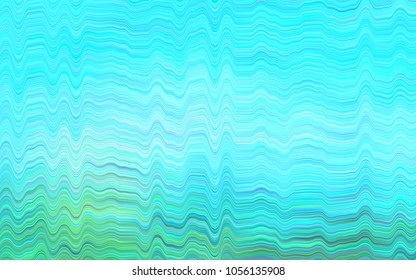 Light Blue, Green vector background with bent lines. Modern gradient abstract illustration with bandy lines. Marble design for your web site.