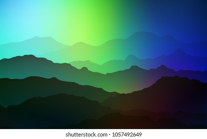 Light Blue, Green vector background with abstract circles. Creative illustration in halftone mountain style with gradient. Pattern for your business design.