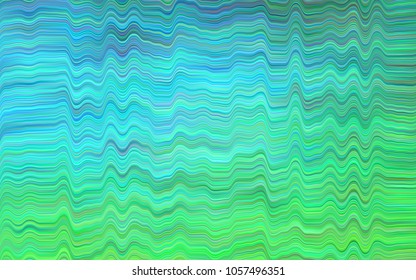 Light Blue, Green vector background with bent lines. Modern gradient abstract illustration with bandy lines. The elegant pattern for brand book.