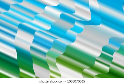 Light Blue, Green vector background with liquid shapes. A vague circumflex abstract illustration with gradient. Marble design for your web site.