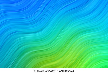 Light Blue, Green vector background with lamp shapes. Shining illustration, which consist of blurred lines, circles. The template for cell phone backgrounds.