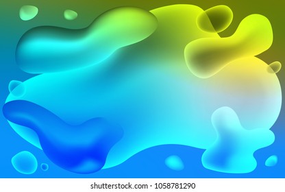 Light Blue, Green vector background with abstract circles. A sample with blurred bubble shapes. The template for cell phone backgrounds.