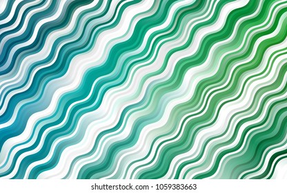 Light Blue, Green vector background with liquid shapes. Modern gradient abstract illustration with bandy lines. A completely new marble design for your business.