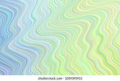 Light Blue, Green vector background with liquid shapes. Geometric illustration in memphis style with gradient.  New composition for your brand book.