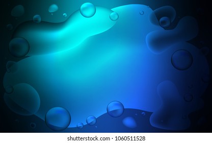 Light Blue, Green vector background with bubble shapes. Shining illustration, which consist of blurred lines, circles. A new texture for your  ad, booklets, leaflets.