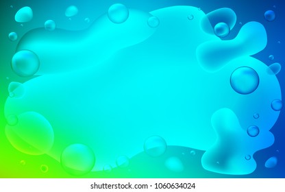 Light Blue, Green vector background with lamp shapes. Geometric illustration in memphis style with gradient.  The best blurred design for your business.