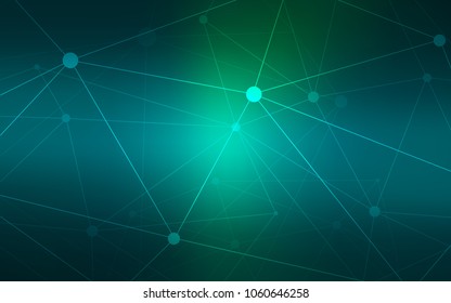 Light Blue, Green vector background with bubbles, lines. Modern abstract colorful illustration with spheres and lines. Pattern can be used for ads, leaflets.