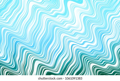 Light Blue, Green vector background with curved circles. Geometric illustration in marble style with gradient.  Pattern for your business design.