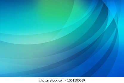Light Blue, Green vector background with liquid shapes. Colorful abstract illustration with gradient lines. The template for cell phone backgrounds.