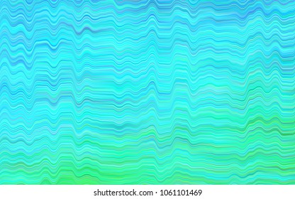 Light Blue, Green vector background with liquid shapes. Glitter abstract illustration with wry lines. A completely new marble design for your business.