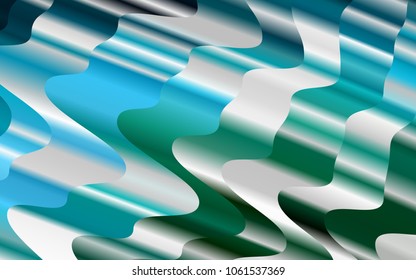 Light Blue, Green vector background with liquid shapes. An elegant bright illustration with gradient. Marble style for your business design.