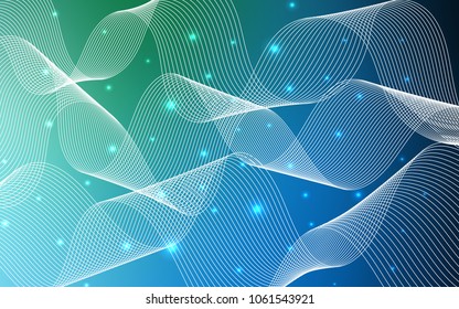 Light Blue, Green vector background with xmas confetti. Blurred decorative design in anniversary style with confetti. Beautiful design for your business advert of anniversary.