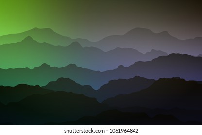 Light Blue, Green vector background with abstract circles. Colorful illustration in abstract mountain style with gradient. A completely new template for your business design.