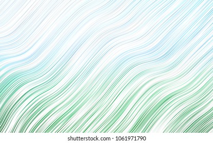 Light Blue, Green vector background with lamp shapes. Creative illustration in halftone marble style with gradient. The template for cell phone backgrounds.