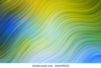 Light Blue, Green vector background with liquid shapes. A sample with blurred bubble shapes. The best blurred design for your business.