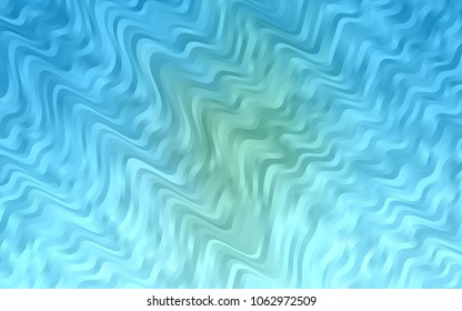 Light Blue, Green vector background with bubble shapes. Modern gradient abstract illustration with bandy lines. Textured wave pattern for backgrounds.