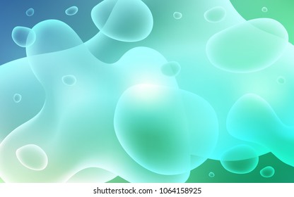 Light Blue, Green vector background with curved circles. A vague circumflex abstract illustration with gradient. New composition for your brand book.