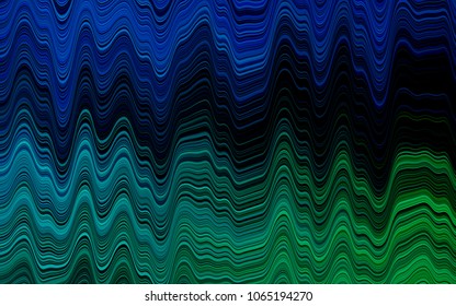 Light Blue, Green vector background with liquid shapes. An elegant bright illustration with gradient. Textured wave pattern for backgrounds.