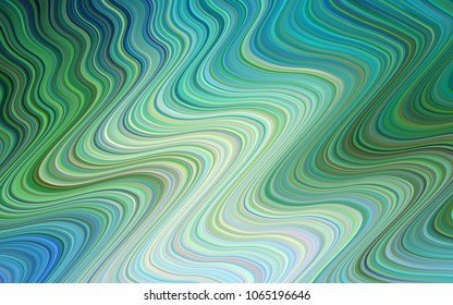 Light Blue, Green vector background with liquid shapes. Creative geometric illustration in marble style with gradient. Brand-new design for your ads, poster, banner.
