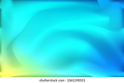 Light Blue, Green vector background with bent ribbons. Creative illustration in halftone marble style with gradient. New composition for your brand book.