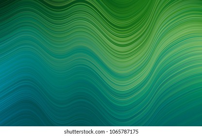 Light Blue, Green vector background with bent ribbons. Colorful illustration in abstract marble style with gradient. A new texture for your  ad, booklets, leaflets.