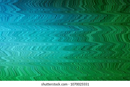 Light Blue, Green vector background with abstract lines. Modern gradient abstract illustration with bandy lines. New composition for your brand book.