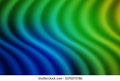 Light Blue, Green vector background with bent ribbons. An elegant bright illustration with gradient. A completely new template for your business design.