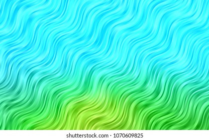 Light Blue, Green vector background with lava shapes. A sample with blurred bubble shapes. The template for cell phone backgrounds.