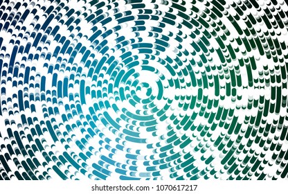 Light Blue, Green vector background with bent lines. A sample with blurred bubble shapes. Brand-new design for your ads, poster, banner.