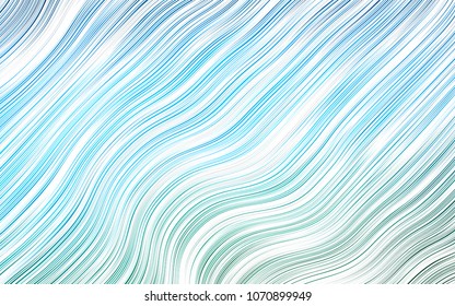 Light Blue, Green vector background with curved circles. A completely new color illustration in marble style. Marble design for your web site.
