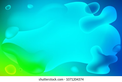 Light Blue, Green vector background with lava shapes. Brand-new colored illustration in memphis style with gradient. Textured wave pattern for backgrounds.