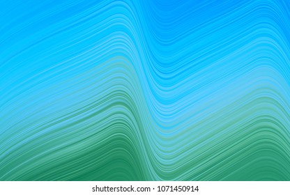 Light Blue, Green vector background with lamp shapes. A completely new color illustration in marble style. Textured wave pattern for backgrounds.