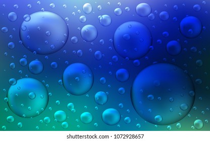 Light Blue, Green vector background with bubbles. Beautiful colored illustration with blurred circles in nature style. Completely new template for your brand book.