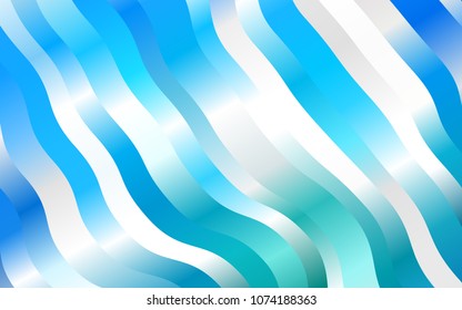 Light Blue, Green vector background with curved circles. An elegant bright illustration with gradient. Pattern for your business design.