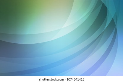 Light Blue, Green vector background with bent ribbons. A completely new color illustration in marble style. A completely new memphis design for your business.
