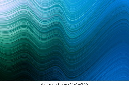 Light Blue, Green vector background with bent lines. Shining crooked illustration in marble style. A completely new marble design for your business.