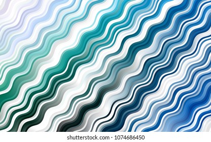 Light Blue, Green vector background with lava shapes. A vague circumflex abstract illustration with gradient. The best blurred design for your business.
