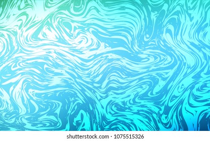 Light Blue, Green vector background with abstract circles. Glitter abstract illustration with wry lines. The best blurred design for your business.