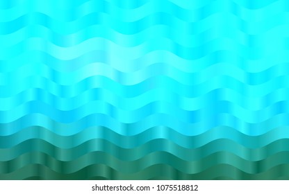 Light Blue, Green vector background with bent ribbons. Geometric illustration in marble style with gradient.  Pattern for your business design.