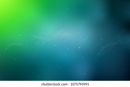 Light Blue, Green vector background with dots. Abstract illustration with colored bubbles in nature style. Pattern can be used as texture of water, rain drops.
