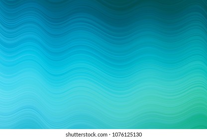 Light Blue, Green vector background with curved circles. A completely new color illustration in marble style. Pattern for your business design.