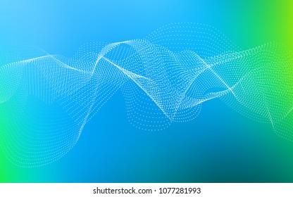 Light Blue, Green vector background with bubbles. Illustration with set of shining colorful abstract circles. The pattern can be used for ads, leaflets of liquid.