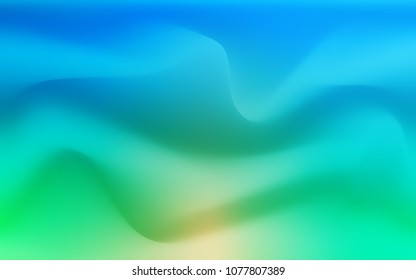 Light Blue, Green vector background with curved circles. Blurred geometric sample with gradient bubbles.  Pattern for your business design.