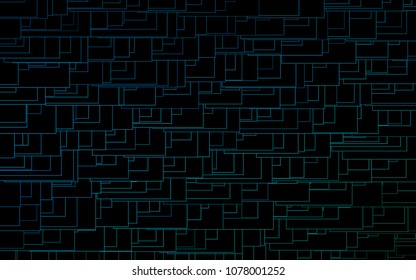Light Blue, Green vector background of rectangles and squares. Style quilt and blanket. Geometrical rectangular pattern. Repeating pattern with rectangle shapes.