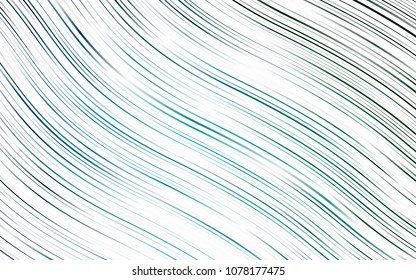 Light Blue, Green vector background with curved circles. Shining illustration, which consist of blurred lines, circles. Marble style for your business design.