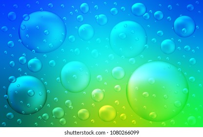 Light Blue, Green vector background with dots. Abstract illustration with colored bubbles in nature style. The pattern can be used for beautiful websites.