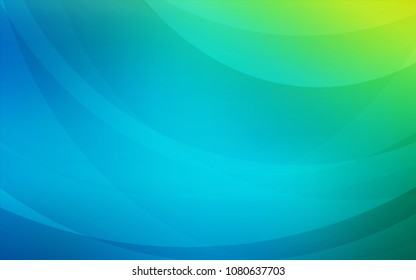 Light Blue, Green vector background with liquid shapes. Blurred geometric sample with gradient bubbles.  Textured wave pattern for backgrounds.