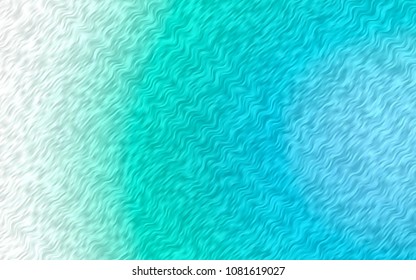 Light Blue, Green vector background with bent lines. Colorful illustration in abstract marble style with gradient. Pattern for your business design.
