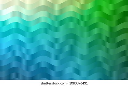 Light Blue, Green vector background with liquid shapes. Shining illustration, which consist of blurred lines, circles. Pattern for your business design.